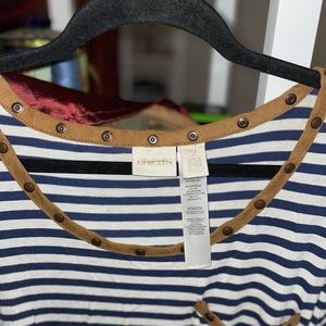 COPY - Chico’s long stripped dress , soft stretchy  preppy, fun,classy very ver…